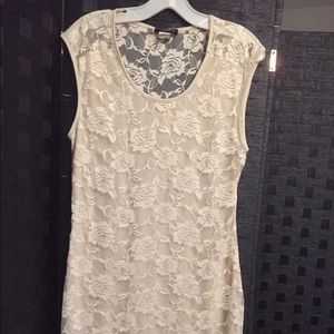 Ladies white lace dress